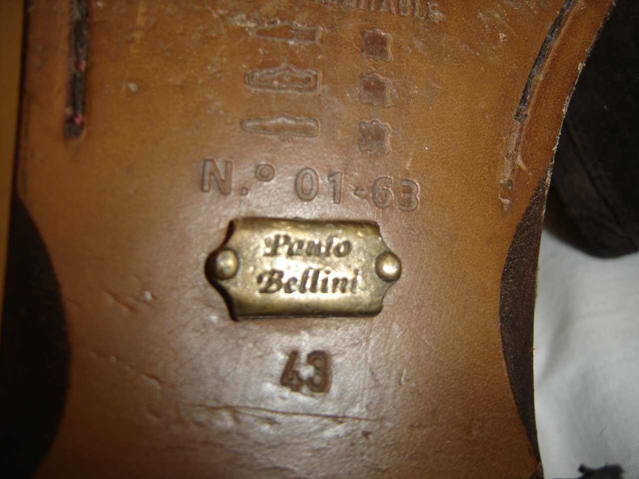 Paulo Bellini skórzane półbuty męskie skóra zamsz  43