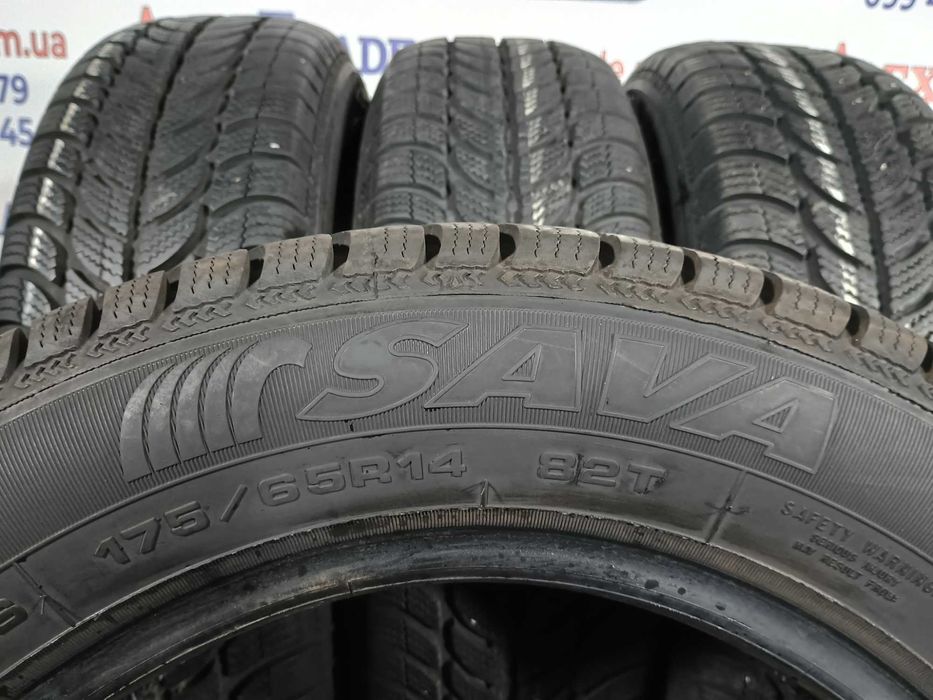 4 шт. 175/65 R14 Sava Eskimo S3+ зимові шини б/у, 6-6,5 мм