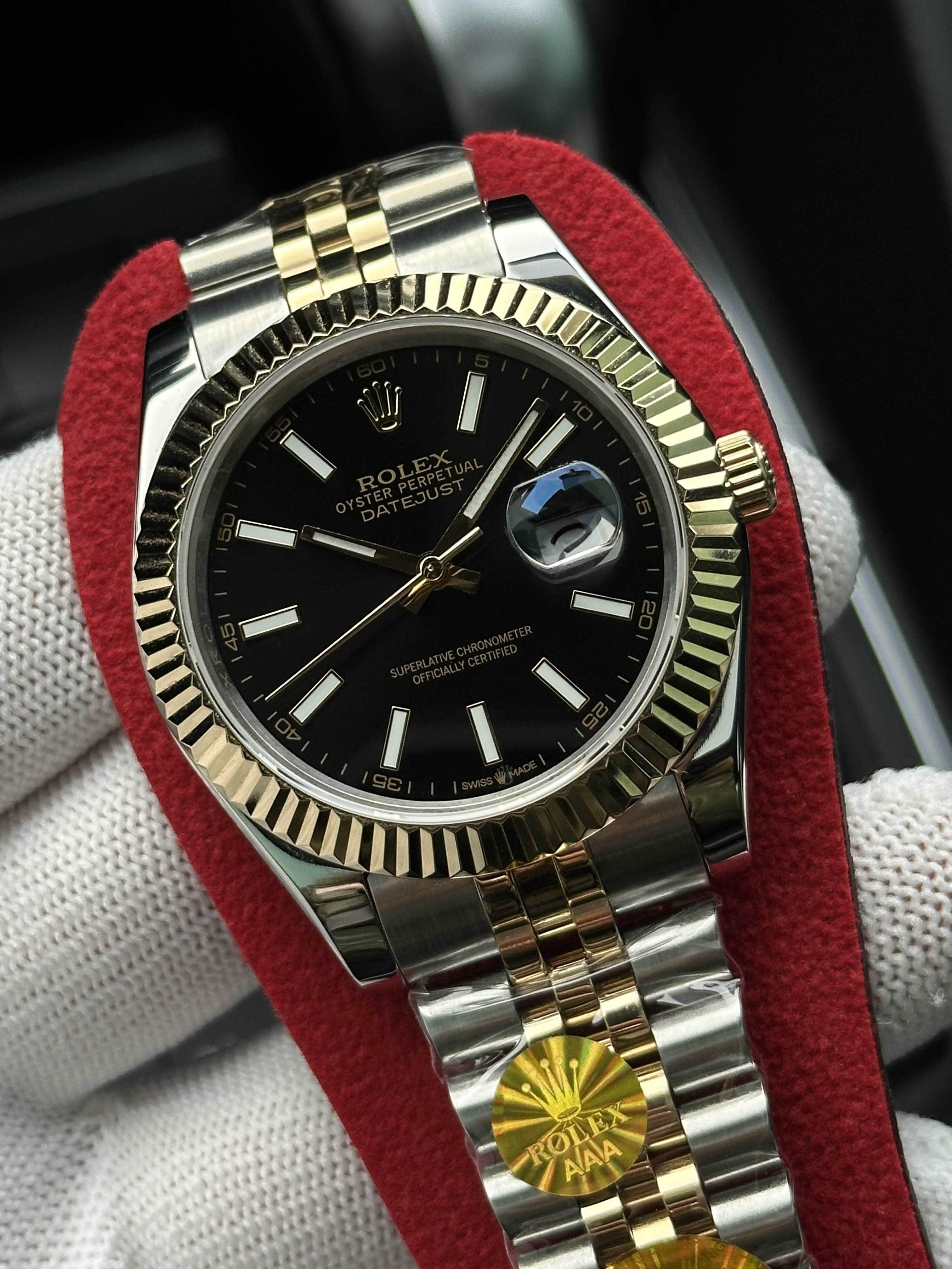 Швейцарские часы Rolex Datejust Silver Gold. Премиум качество