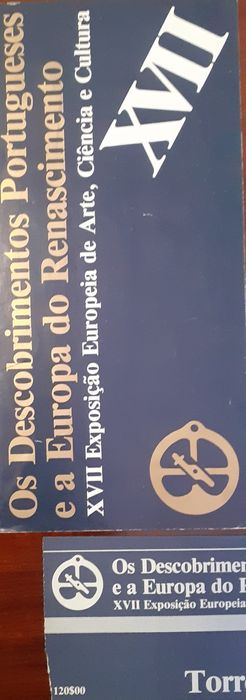 Bilhetes e desdobrável da XVII exposicao europeia de arte,ciencia e cu