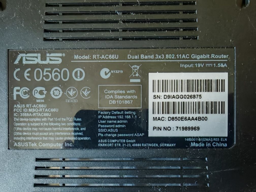 Asus RT-AC66U Dual Band роутер маршрутизатор