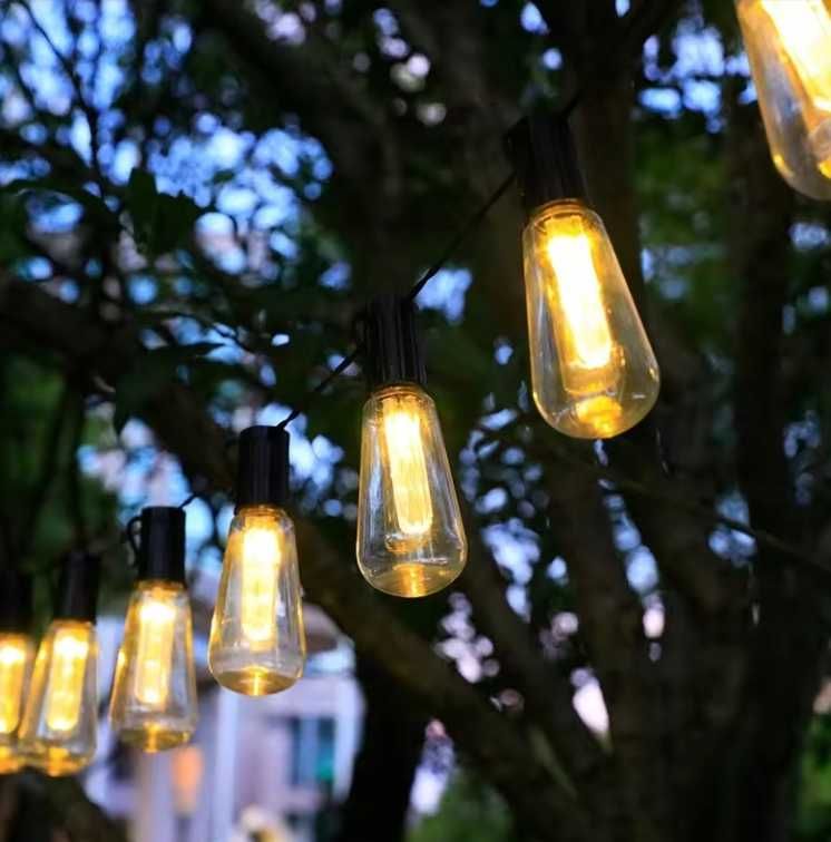 Girlanda Solarna Ogrodowa Lampki Solarne 20x LED na Balkon Taras