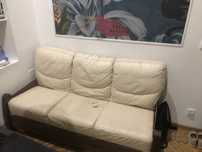 Sofa rozkładana skórzana