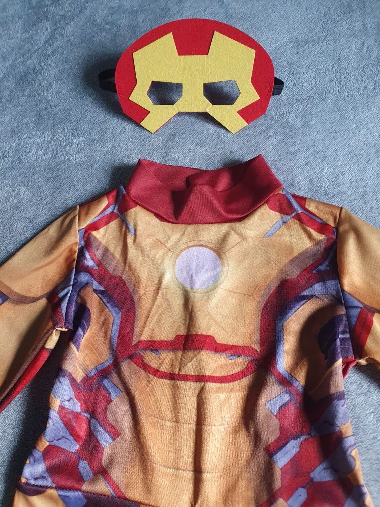 Strój na bal karnawałowy przebranie Iron Man Avengers z maską 110cm