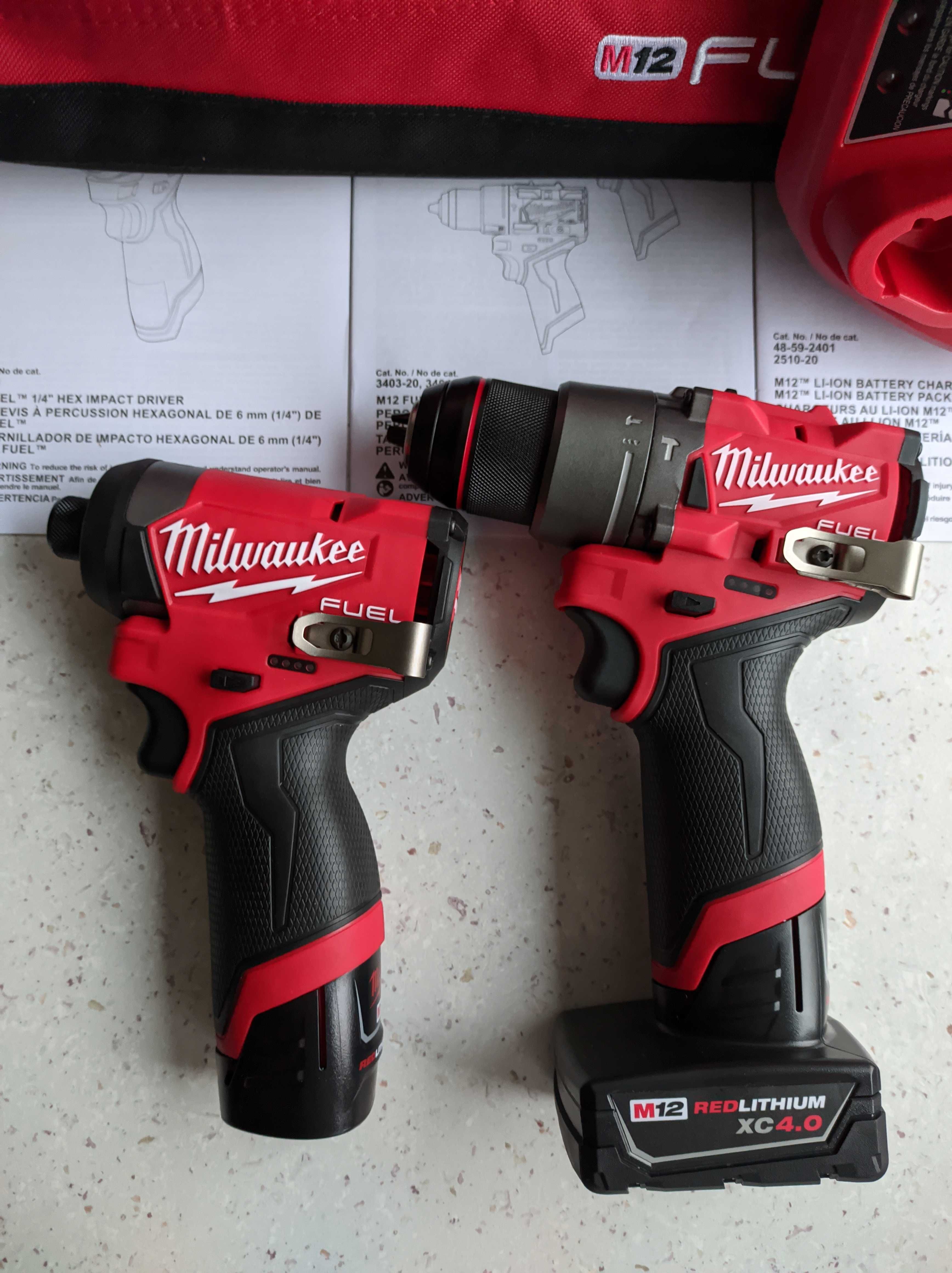 Набор бесщеточных шуруповертов Milwaukee M12 Fuel 3497-22 (3404+3453)