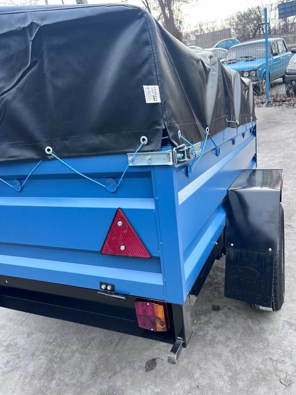 Причіп до авто 150х130х35 з посиленим дишлом, модель "Дніпро-150"