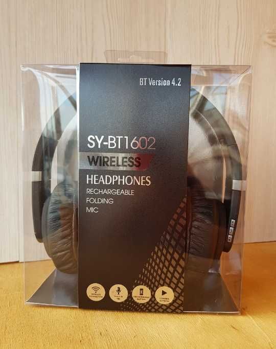 Наушники беспроводные bluetooth SY-BT1602 глубокие басы и мощный звук