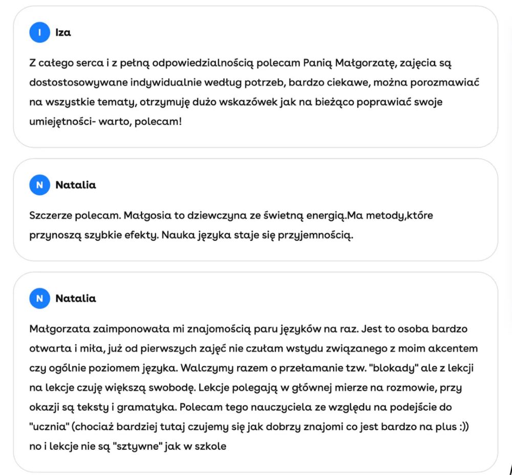 Angielski z Nauczycielką Poliglotką lekcje korepetycje zajęcia online