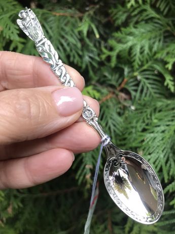 Нова срібна ложечка «Янгол Охоронець», срібло 925 проба