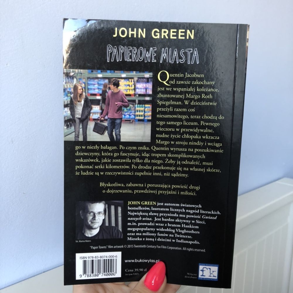 książka Papierowe Miasta - John Green