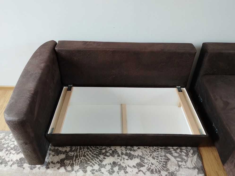 Sofa kanapa rozkładana z szezlongiem BRW model Ringo
