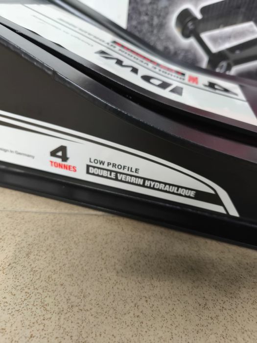 Macaco hidráulico 4 toneladas pistom duplo baixo perfil rebaixado