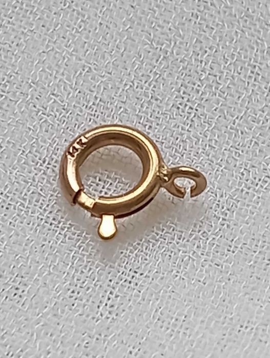 2 szt. Złote zapięcie typu federing 5 mm próba 585 (14k)