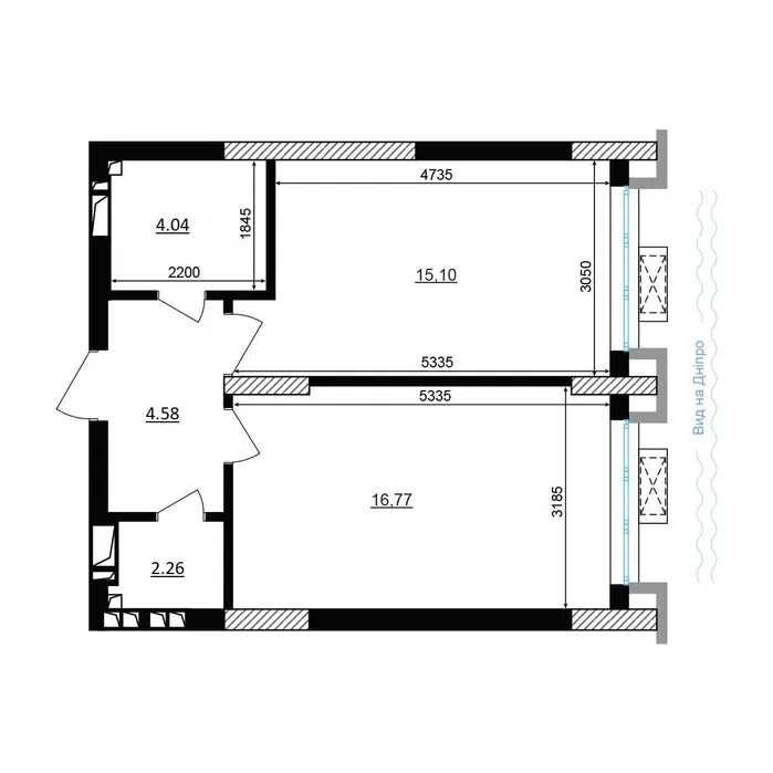 Продам 1-кімнатну 44м в ЖК DOK-32! М Почайна 10хв! Є оселя можлива!