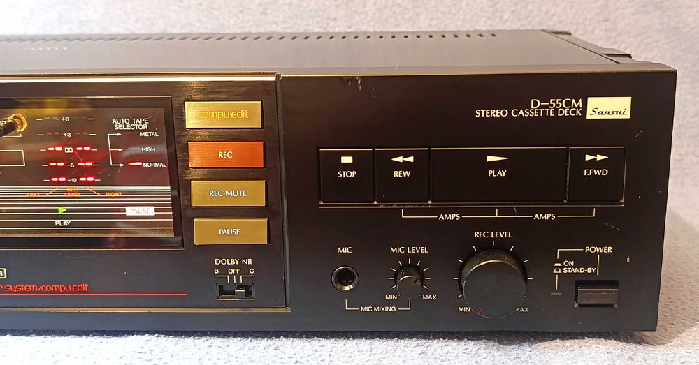 SANSUI D-55CM stereo cassette deck