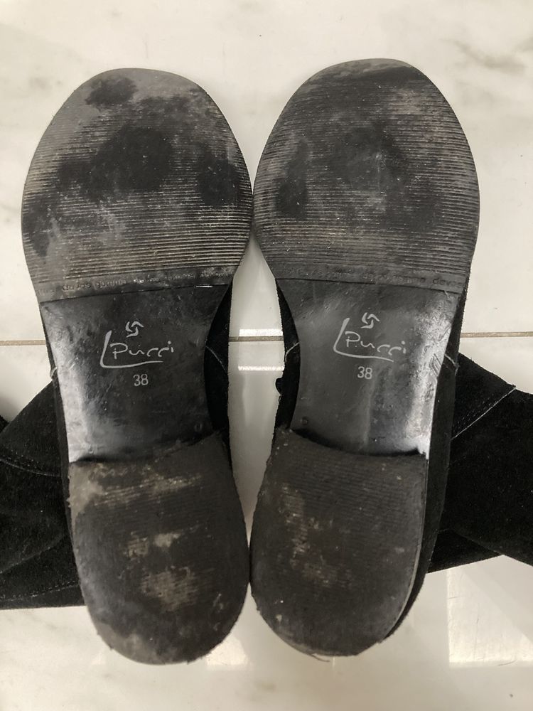 Kozaki muszkieterki naturalny zamsz 38 39