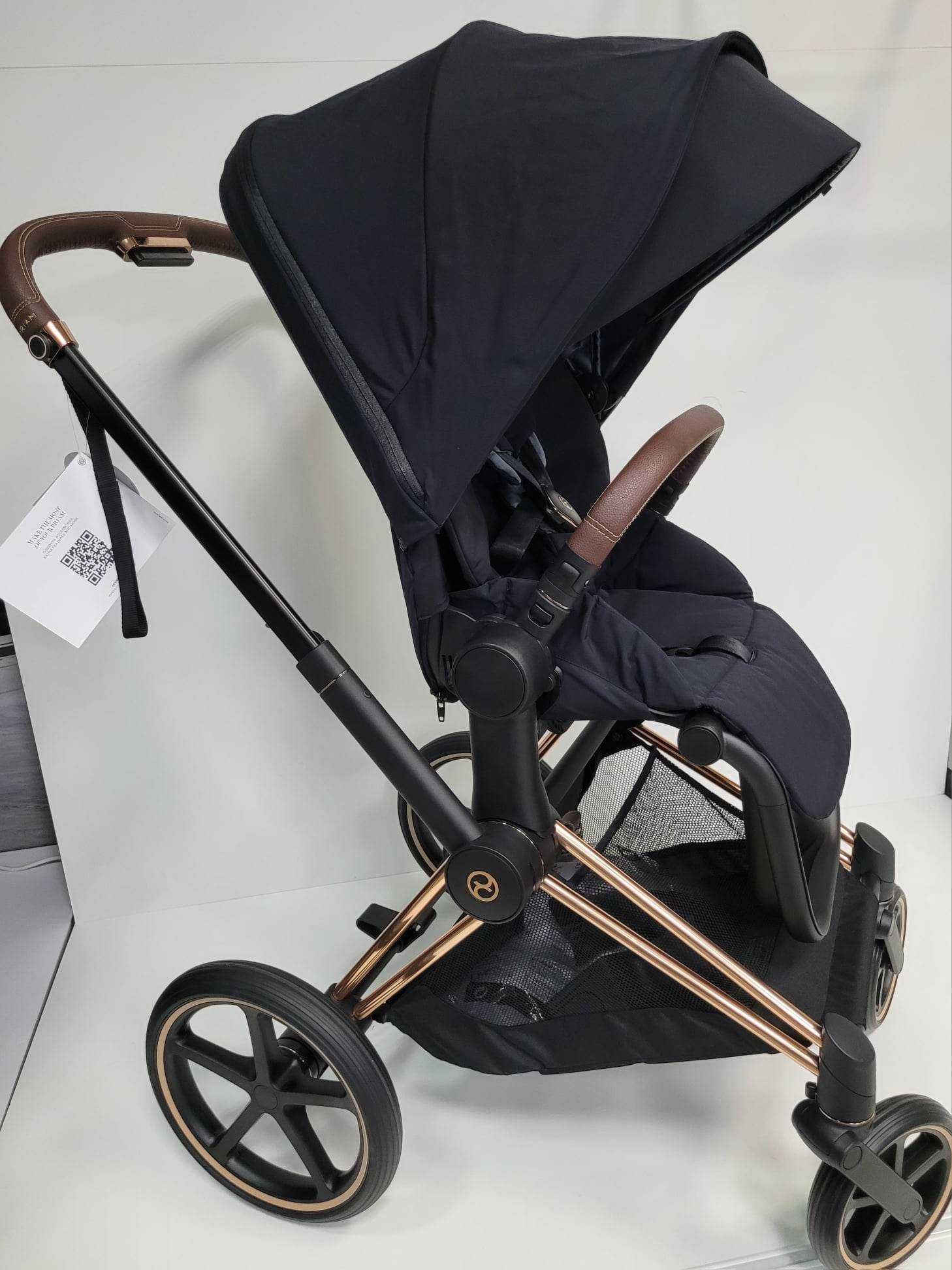 Wózek 2w1 Cybex Priam 4.0 RoseGold Deep Black POEKSPOZYCYJNY 1szt