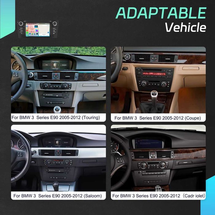 Rádio 4/64GB BMW Série 3 (E90) - CarPlay | Android Auto | WiFi | NOVO