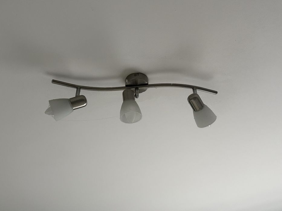 Lampa sufitowa srebrna