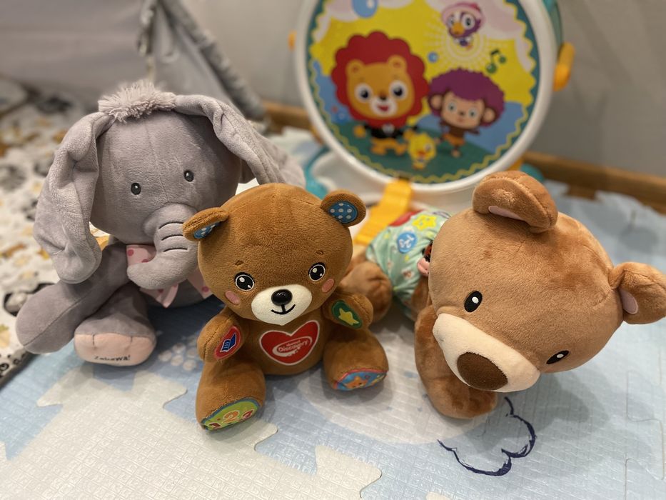 Interaktywne misie raczkujący miś Vtech Dumel uczniaczek słonik Akuku