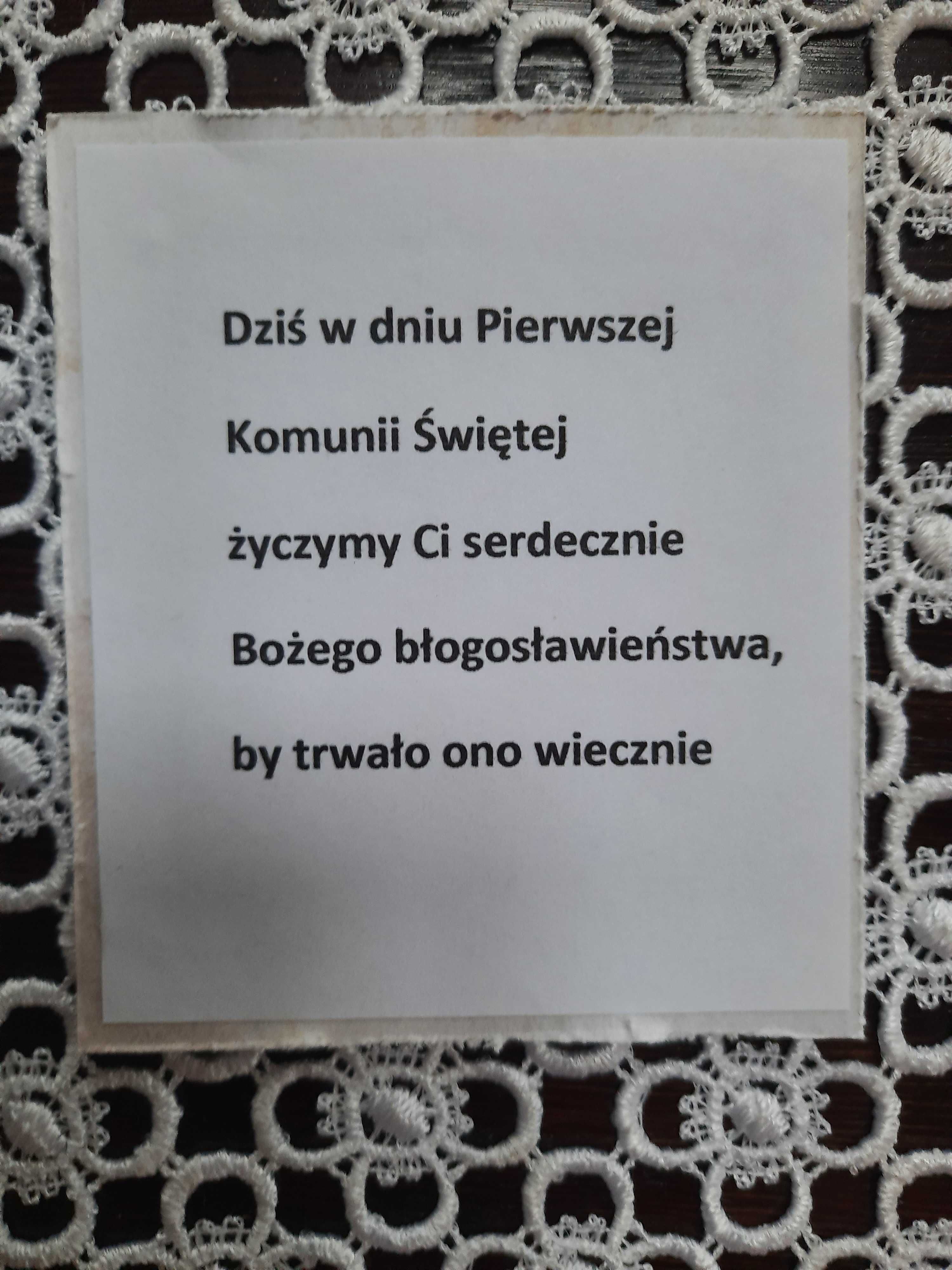 Exsploding box  kartka  w pudełeczku na komunię