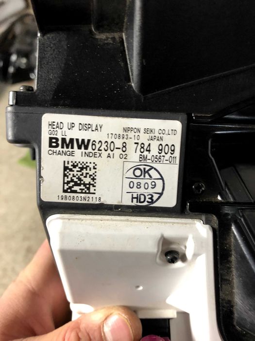 Проекція Head Up HUD BMW X3 X4 G01 G02 X3M X4M F97 F98