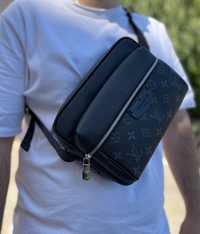 Чоловіча сумка месенджер- Louis Vuitton, шкіряна сумка