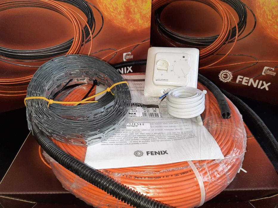 Теплый пол,Тепла Підлога (електрична) під плитку . Тонкий  мат, кабель