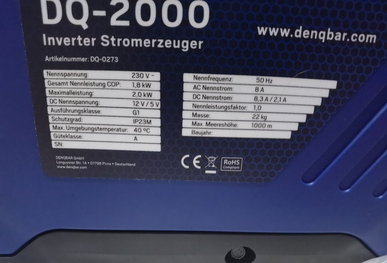 Немецкий инверторный генератор DENQBAR