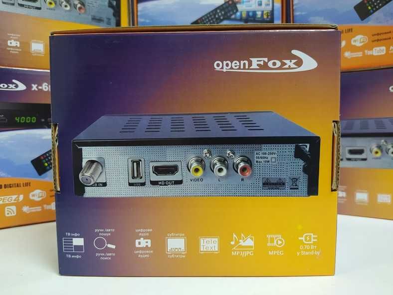 Спутниковый Full HD Mpeg4 ресивер тюнер OpenFox X6 Metal DVB-S2 YouTub