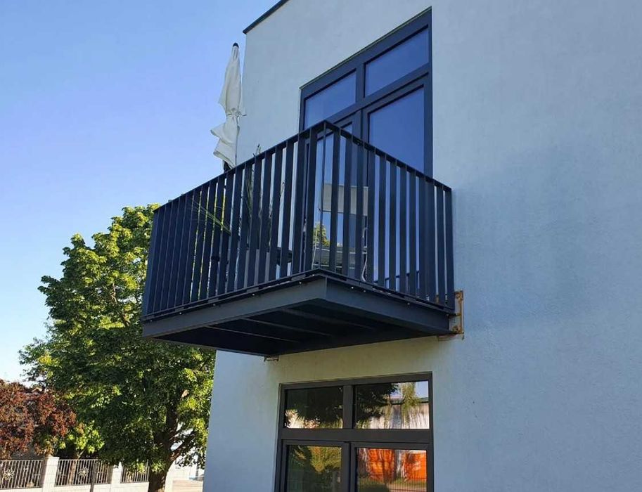 antresola wewnętrzna, balkon dostawny, balkon wiszący, taras dostawny