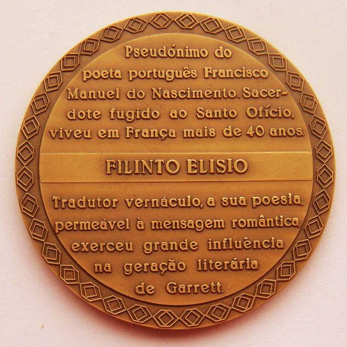 Medalha de Bronze Literatura Poeta Filinto Elísio por CABRAL ANTUNES