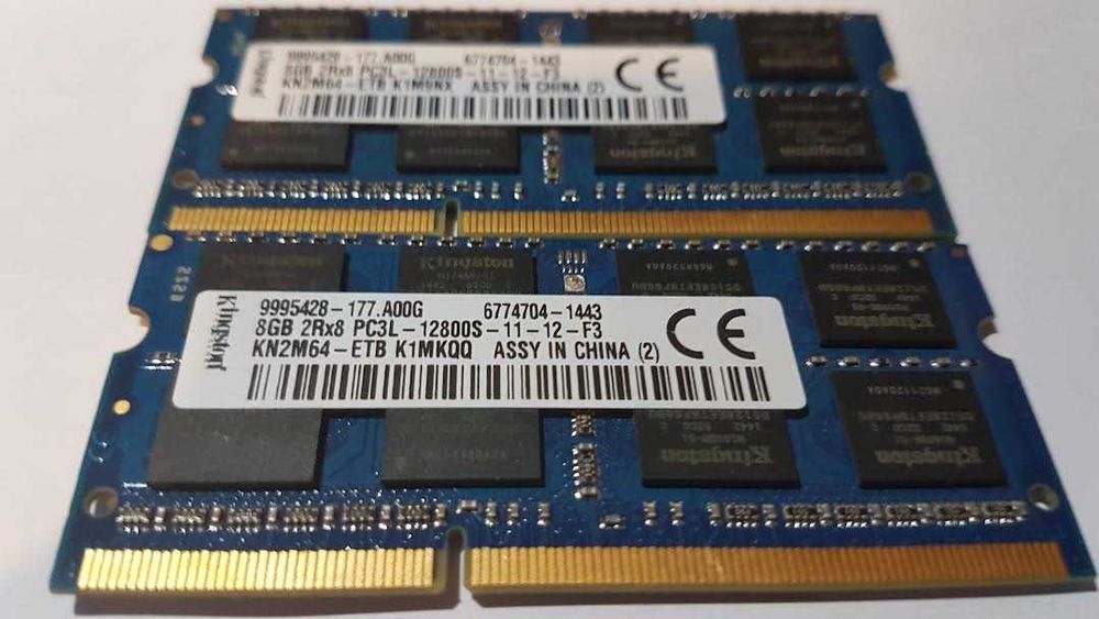 RAM DDR3L 8GB SODIMM 1600MHz Kingston – do laptopa, 2×8GB
