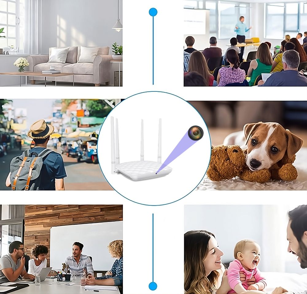 Ukryta KAMERA WiFi router szpiegowska detekcja PODGLĄD NA ŻYWO MKLY71