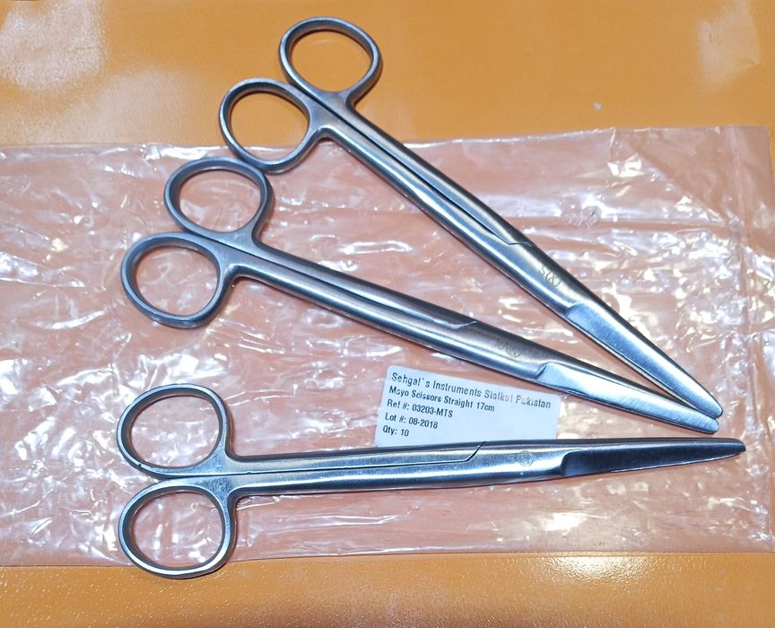 "Вечные" ножницы Мейо (Mayo) 17 см. Хирургическая сталь!