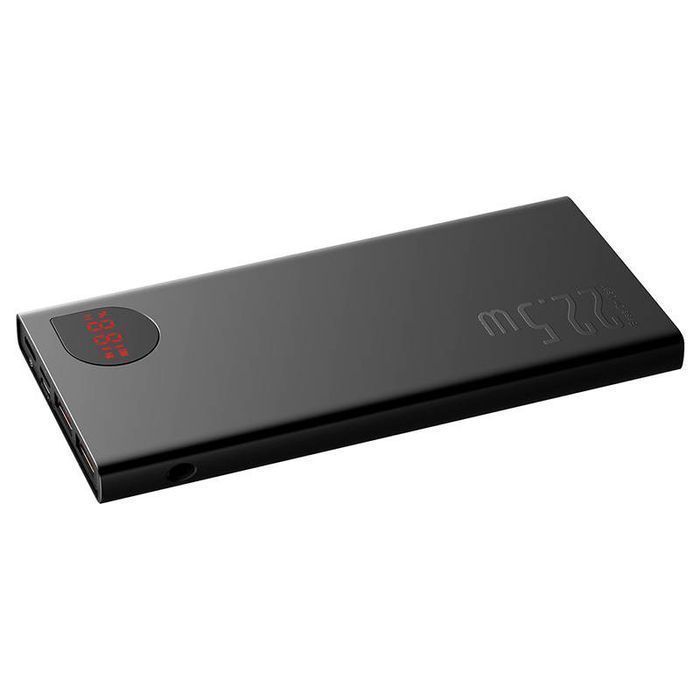 22.5W (Czarny) Powerbank 2Xusb, Usb-C, Lightning, Microusb 10000Mah,