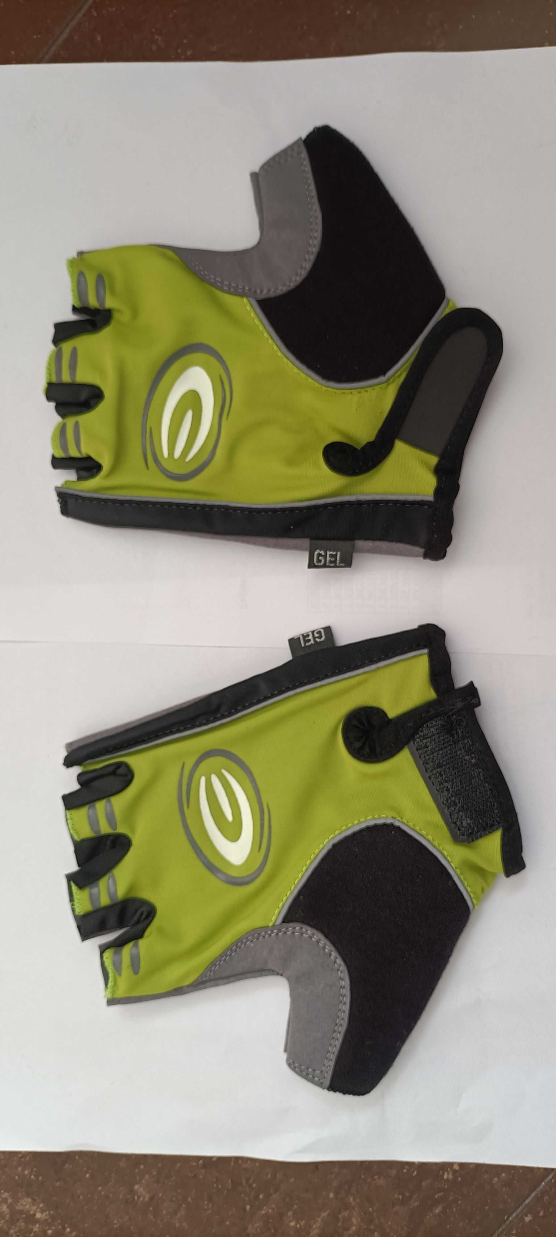 Rękawiczki rowerowe A-4990, gel "L" zielone jabłko