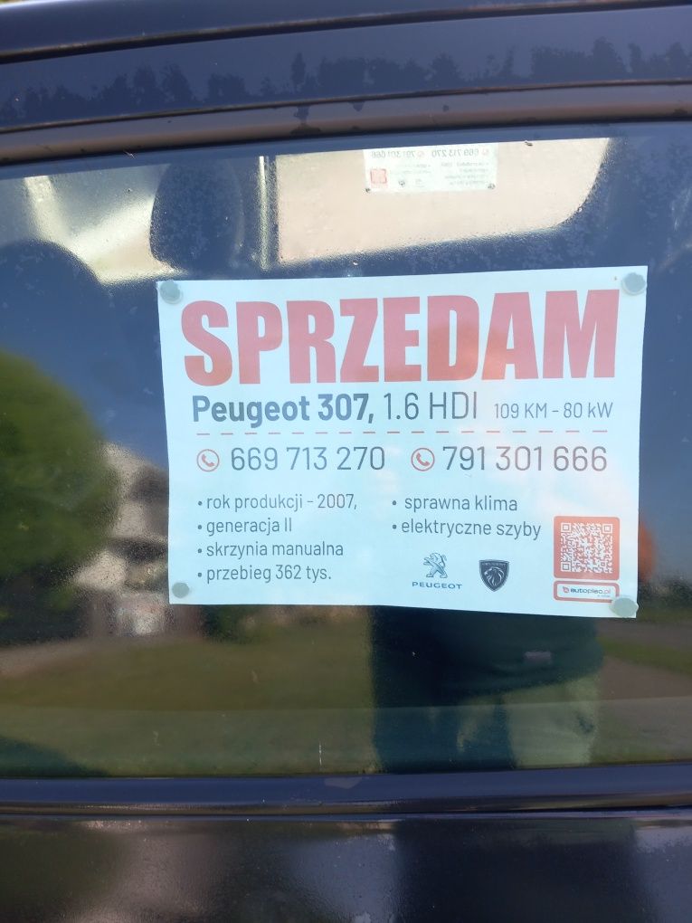 Sprzedam Peugeot 307 1.6HDI