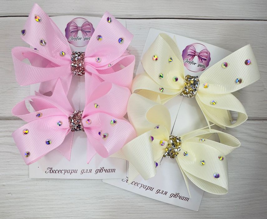 Зимові бантики. Бантики сніжинка. Святкові бантики