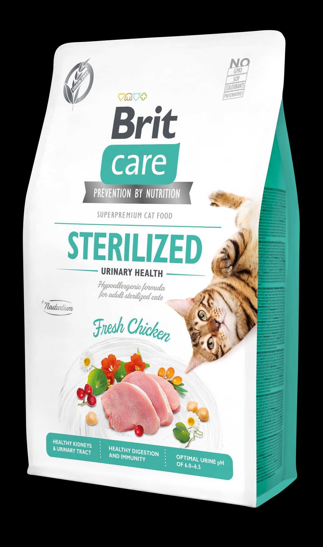 Brit Care Cat GF Sterilized UrinaryHealth сухой корм для кошек 2кг