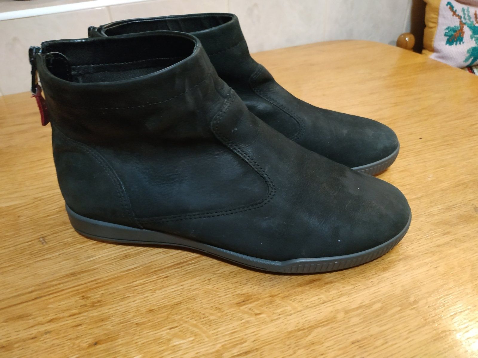 Ecco оригинал кожаные сапоги ботинки сапожки полусапожки чобітки чобот