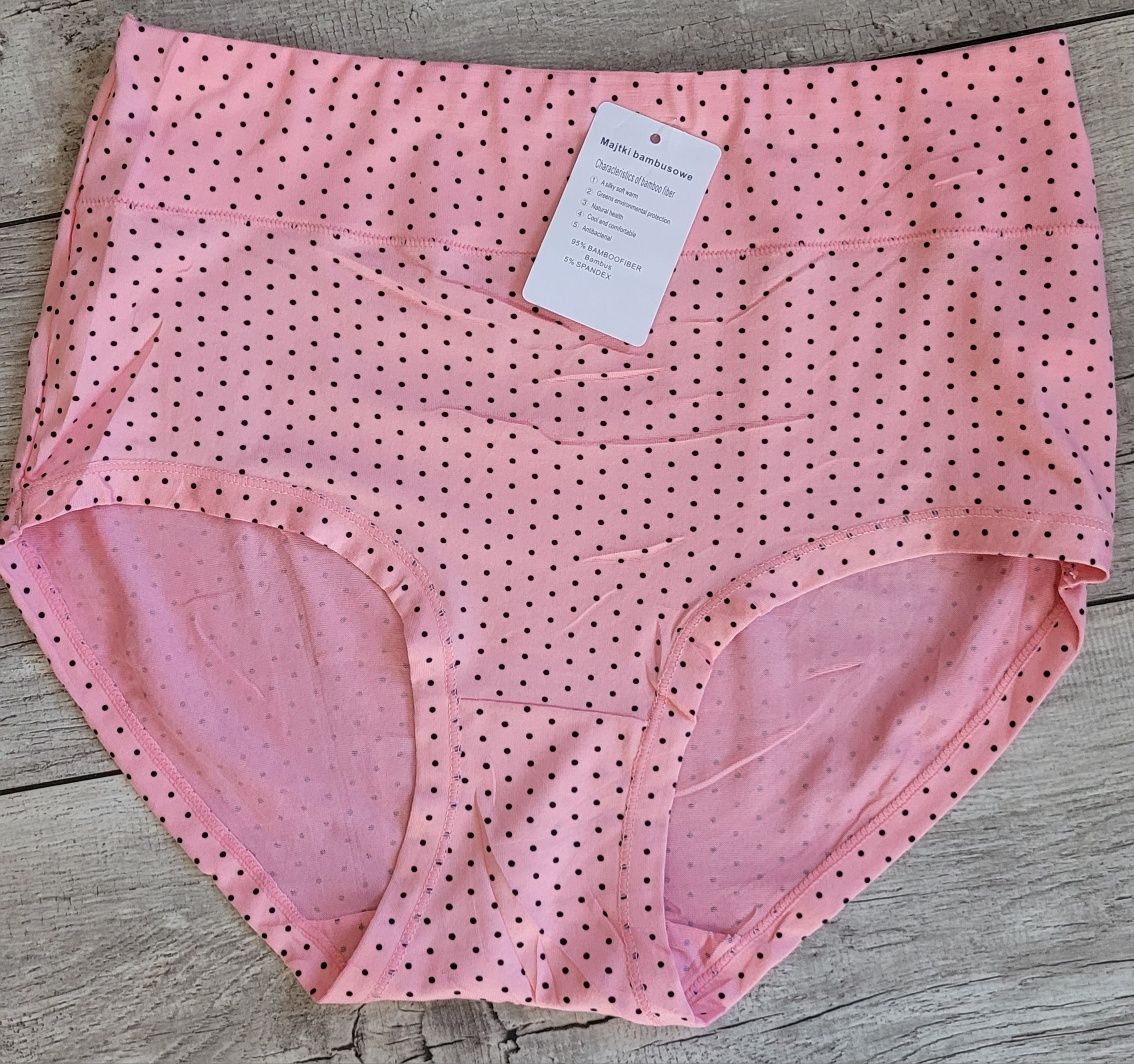 Vanetti jasny róż majtki bambusowe w groszki 3XL/4XL