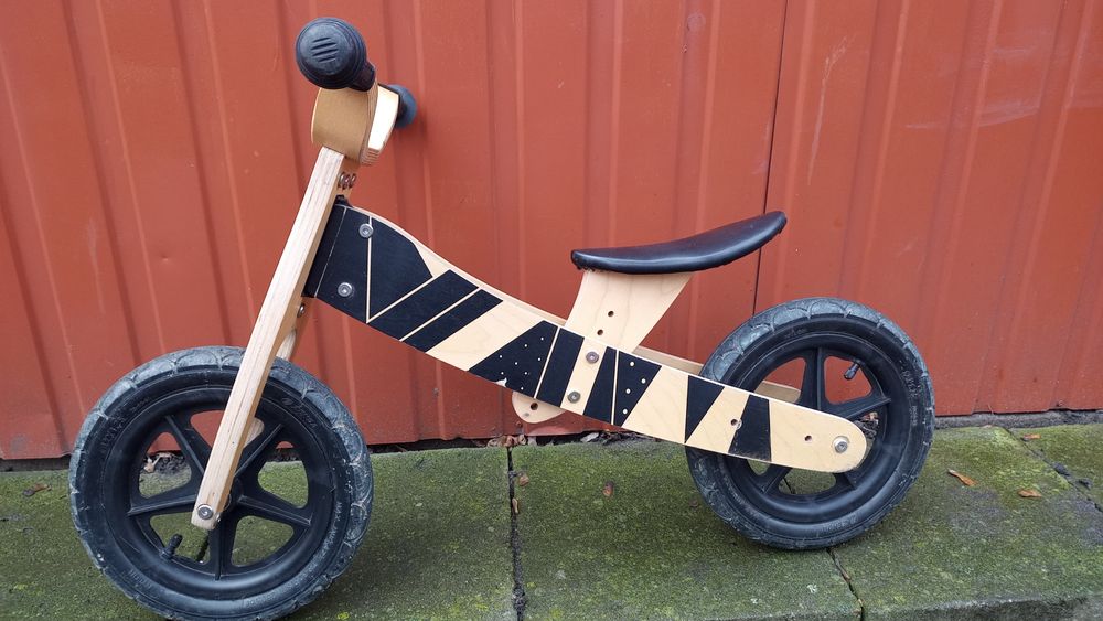 Drewniany rowerek biegowy 2w1