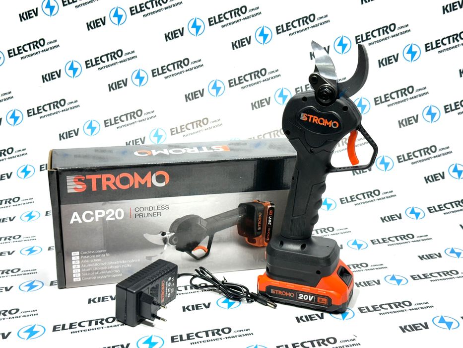 Секатор аккумуляторный Stromo ACP30 (Ножницы садовые) (20V, 2AH)