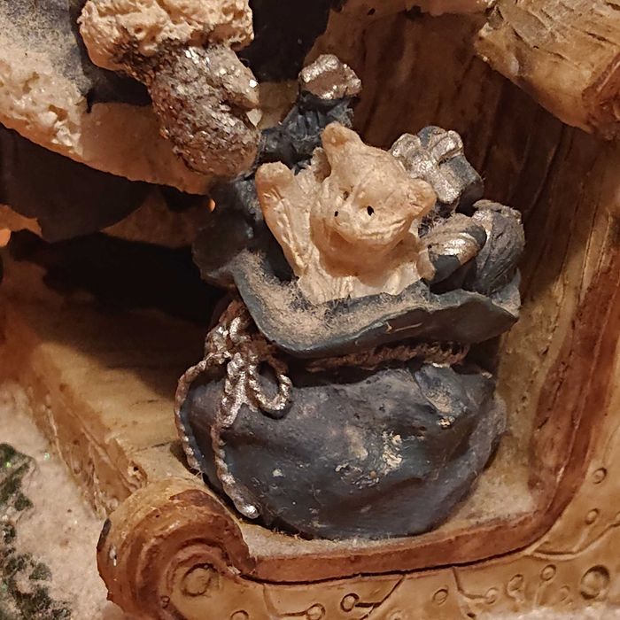 декоративна фігурка зимова, святкова новорічна, ніжно-блакитна