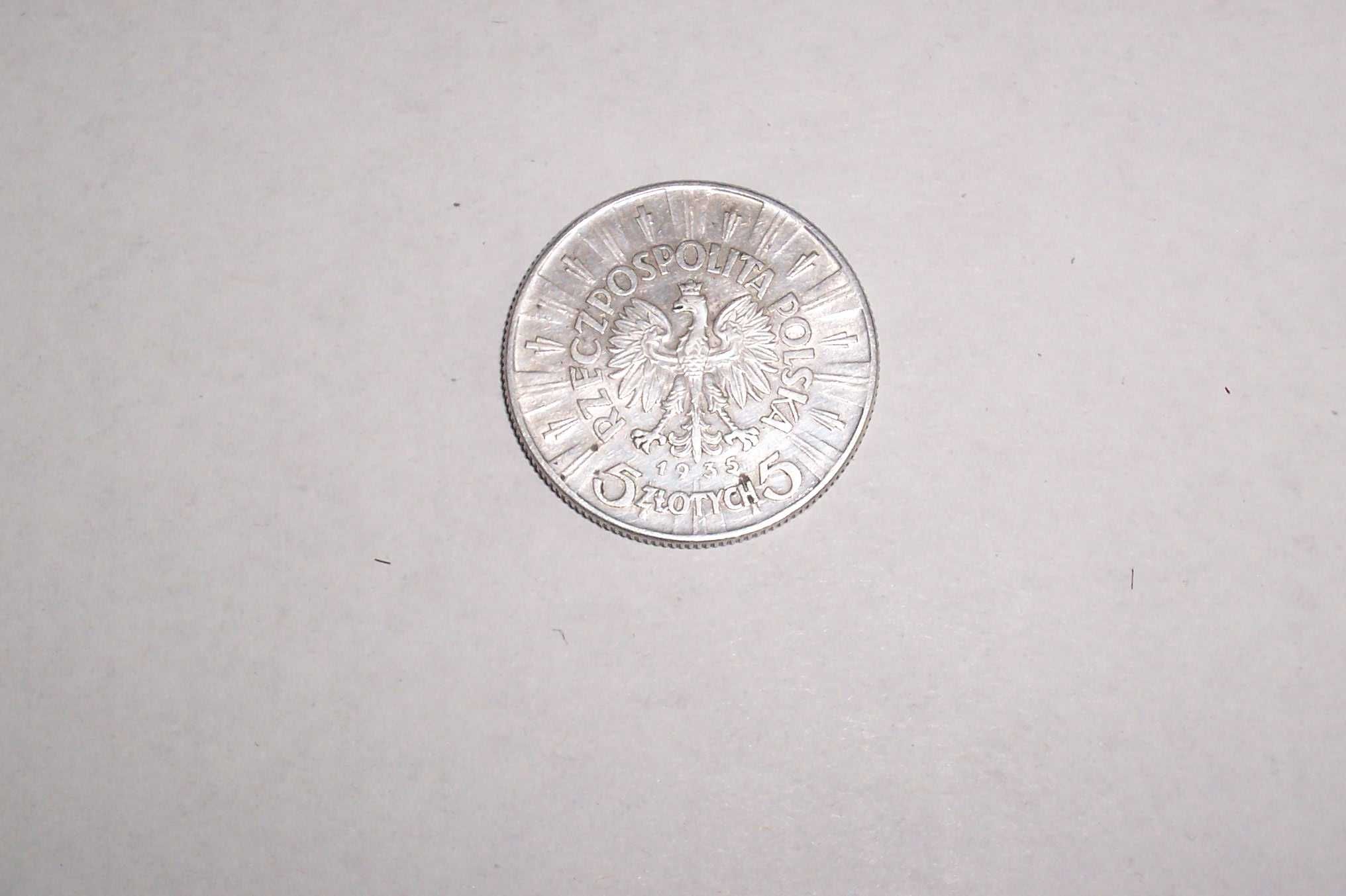 Moneta 5 zł - JÓZEF PIŁSUDSKI 1935 - srebro