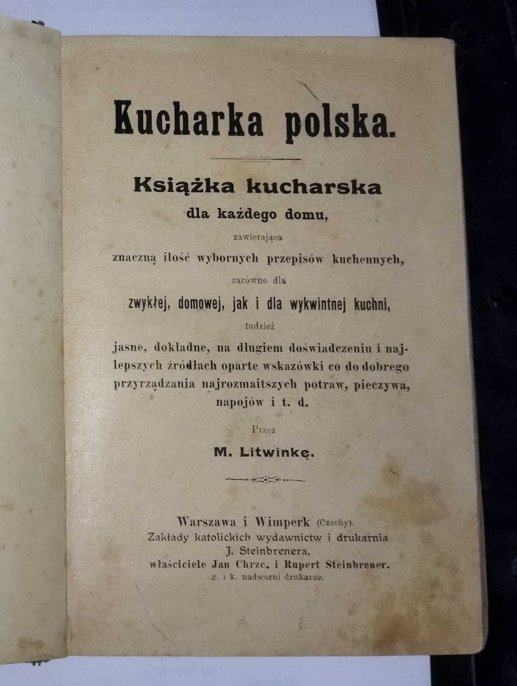 Kucharka Polska książka kucharska 1918r