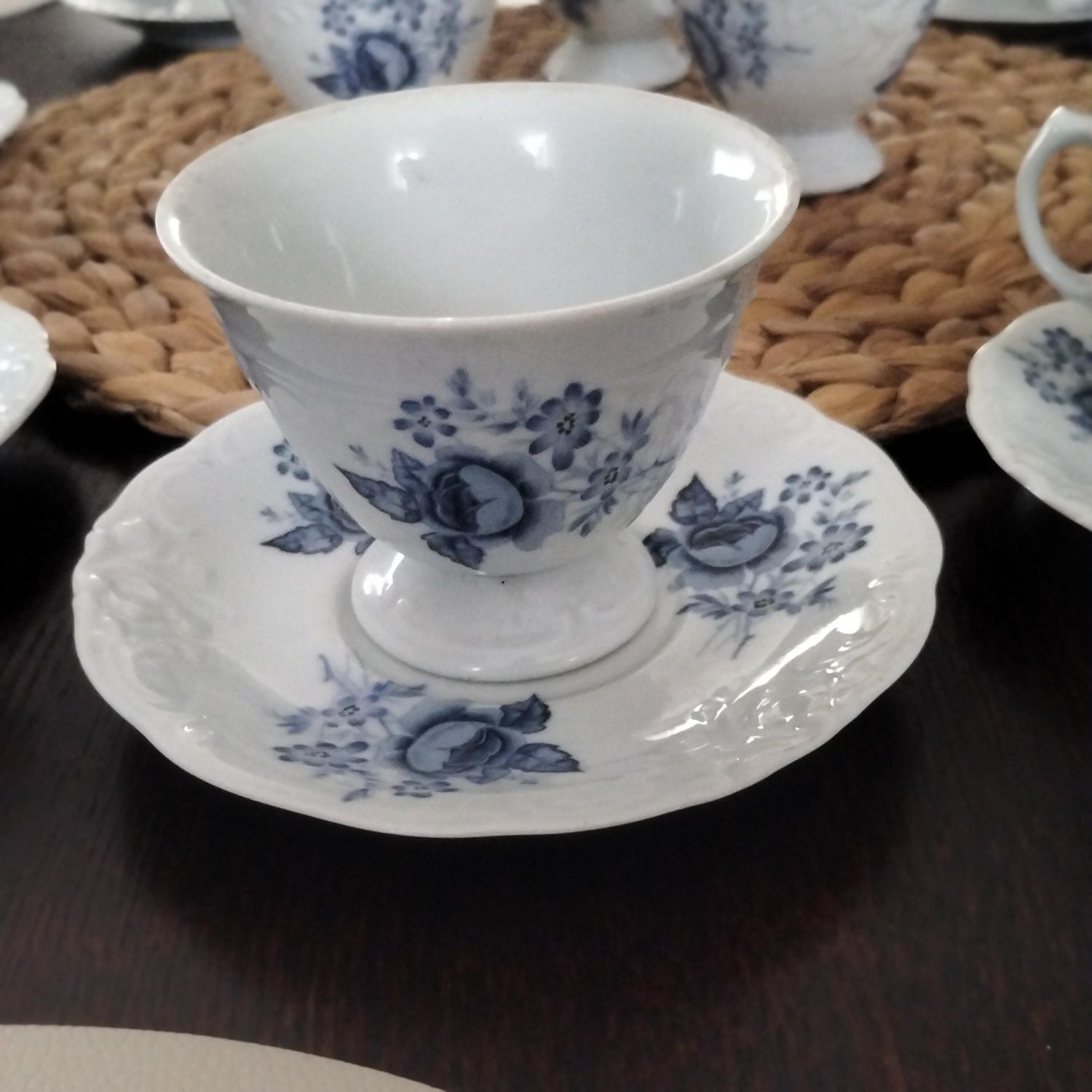 Filiżanki z podstawkami porcelana Wawel Wałbrzych