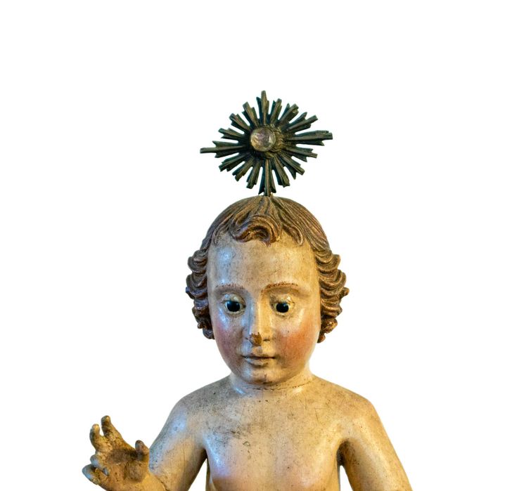 Escultura flamenga Menino Jesus Malines | século XVII