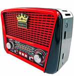 RADIO KUCHENNE solarne przenośne RETRO FM akumulator czerwone c